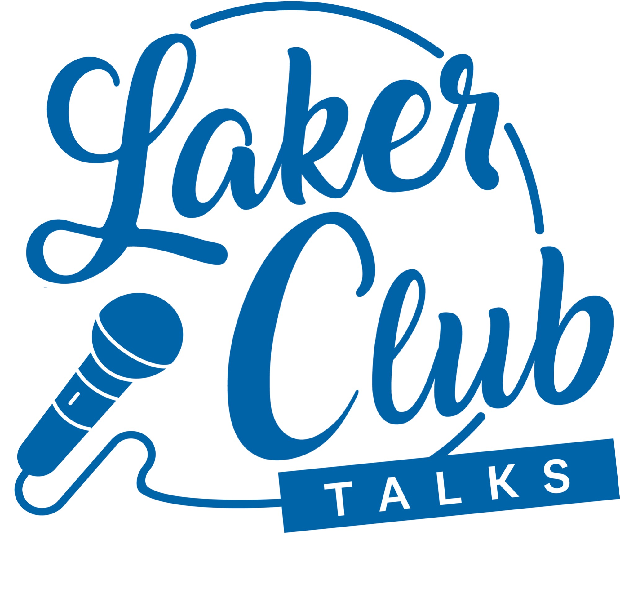 GVSU Blue Laker Club Talks Logo with Microphone image